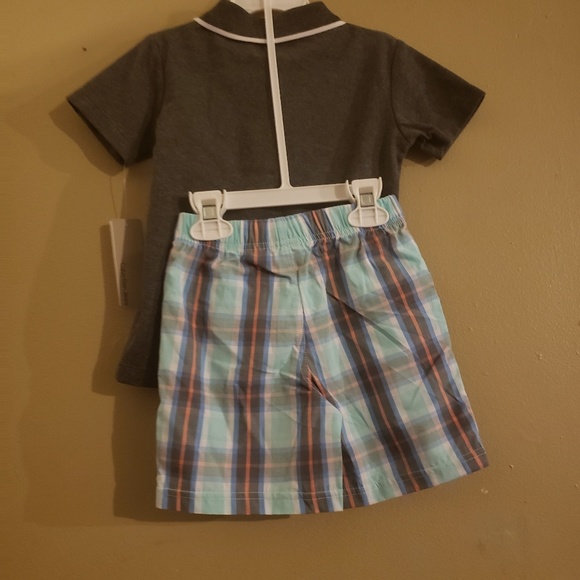 Calvin klein short set boys new grey top plaided - Picture 3 of 6